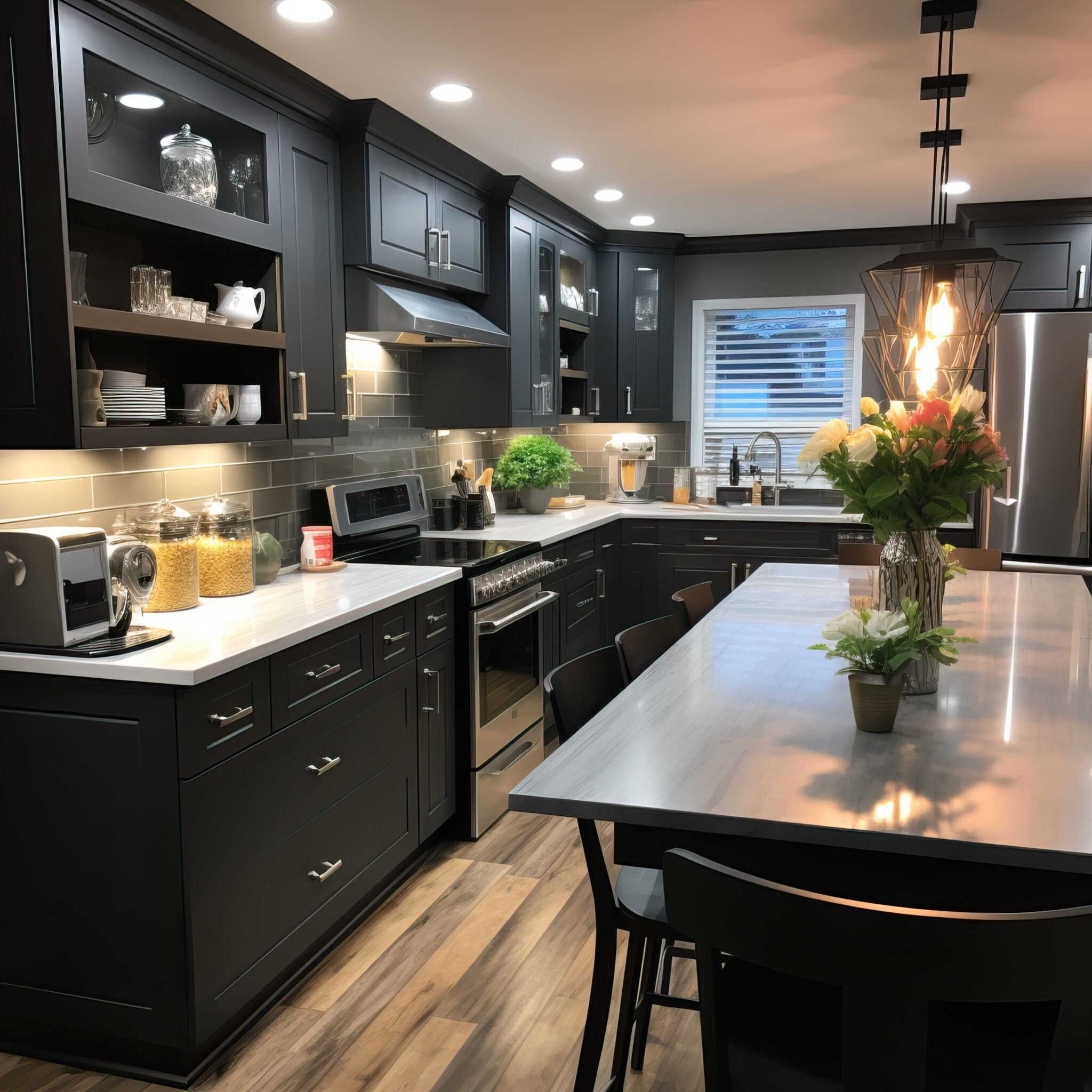 Onyx Black Shaker Cabinets 3